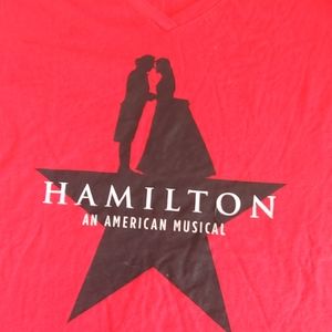 Hamilton An American Musical Red Tee Large